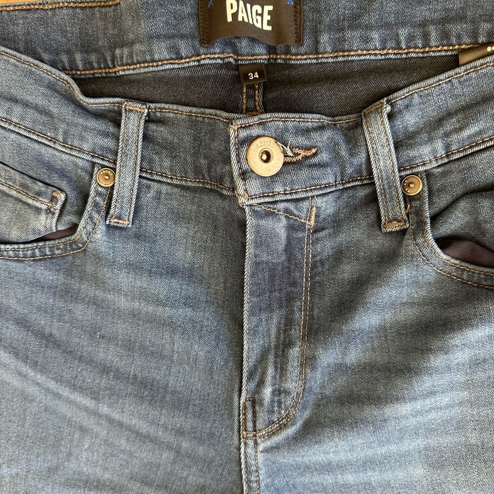 PAIGE Croft Dark Wash Skinny Jeans Stretch Premium Denim - Picture 4 of 8